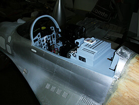 Макет кабины радиоуправляемой модели копии самолета МИГ-29